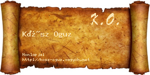 Kósz Oguz névjegykártya